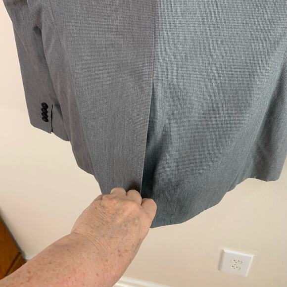 Banana Republic Sz 40R Non Iron Tailored Fit Sport Coat Blazer Jacket Blue - Picture 5 of 11